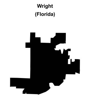 Wright (Florida) boş dış hat haritası