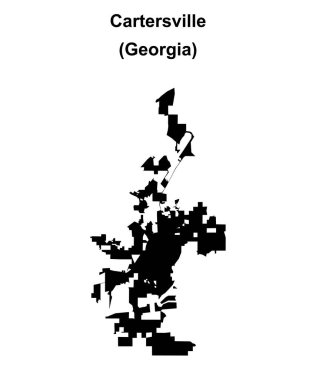Cartersville (Gürcistan) boş ana hat haritası