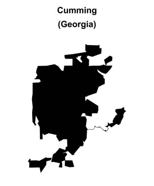 Cumming (Georgia) blank outline map clipart