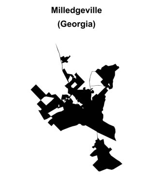 Milledgeville (Gürcistan) boş ana hat haritası