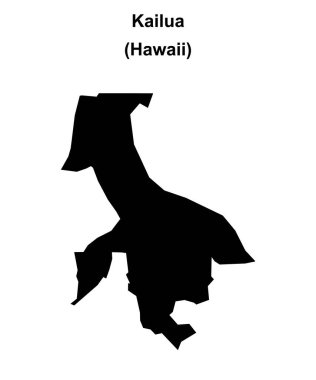 Kailua (Hawaii) boş ana hat haritası