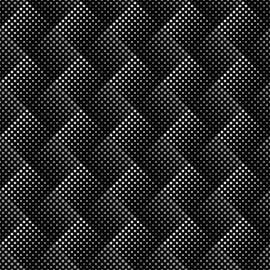 Geometrik çember desenli arkaplan - noktalardan ve dairelerden siyah beyaz vektör çizimi