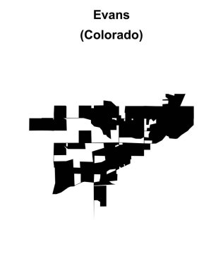 Evans (Colorado) boş ana hat haritası