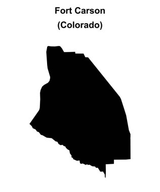 Fort Carson (Colorado) blank outline map clipart