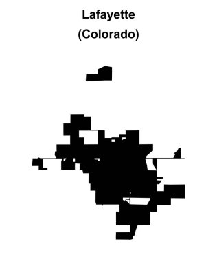 Lafayette (Colorado) boş ana hat haritası