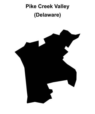 Pike Creek Vadisi (Delaware) boş ana hat haritası