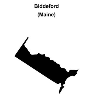 Biddeford (Maine) boş dış hat haritası