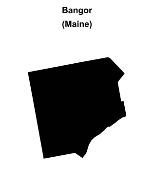 Bangor (Maine) boş dış hat haritası