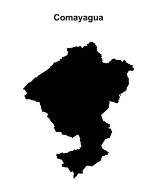 Comayagua department blank outline map clipart