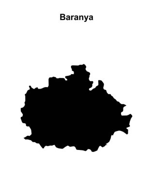 Baranya ilçesi boş ana hat haritası