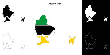 Maputo Şehri eyalet ana hat haritası seti