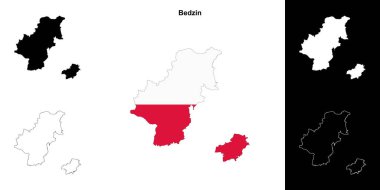 Bedzin İlçesi ana hat haritası