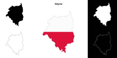 Gdynia ilçe haritası seti