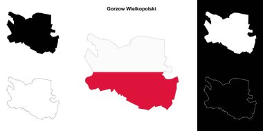 Gorzow Wielkopolski ilçesi ana hat haritası seti