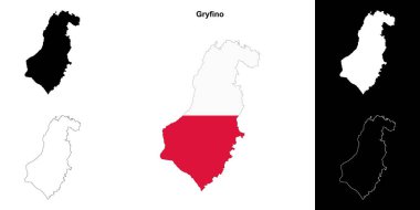 Gryfino ilçesi ana hat haritası seti