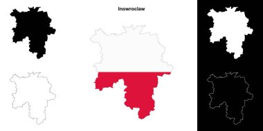Inowroclaw ilçesi ana hat haritası seti