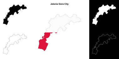 Jelenia Gora Şehri şehir haritası seti