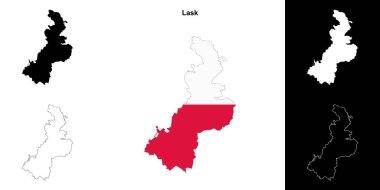 Lask ilçesi ana hat haritası seti