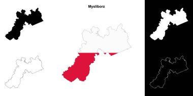 Mysliborz ilçesi ana hat haritası seti