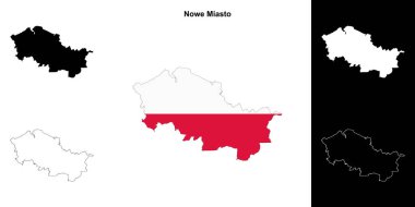 Nowe Miasto ilçesi ana hat haritası seti
