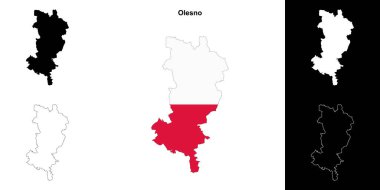 Olesno ilçe ana hat haritası seti