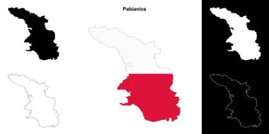 Pabianice ilçesi ana hat haritası seti