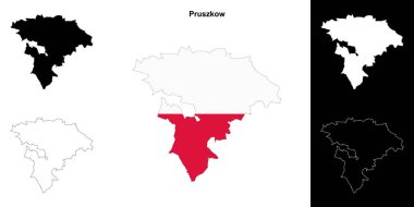 Pruszkow ilçesi ana hat haritası seti