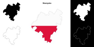 Skarzysko ilçesi ana hat haritası seti