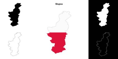 Slupca ilçesi ana hat haritası seti