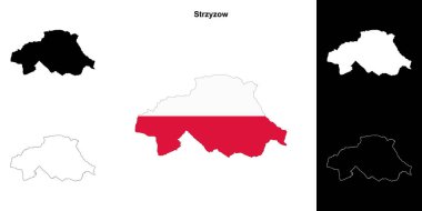 Strzyzow ilçesi ana hat haritası seti