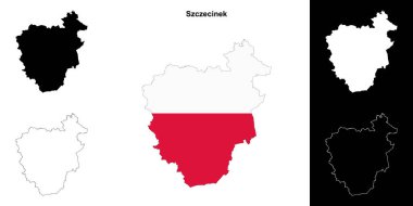 Szczecinek ilçesi ana hat haritası seti