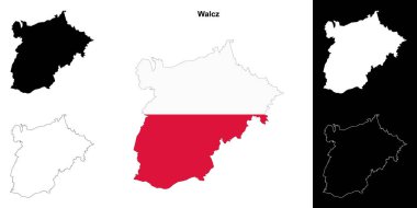 Walcz ilçesi ana hat haritası seti
