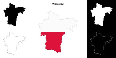 Wieruszow ilçesi ana hat haritası seti