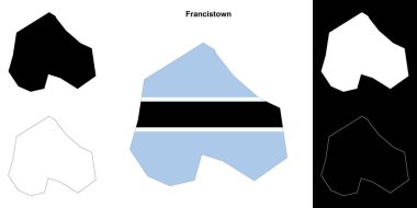 Francistown bölge ana hat haritası seti