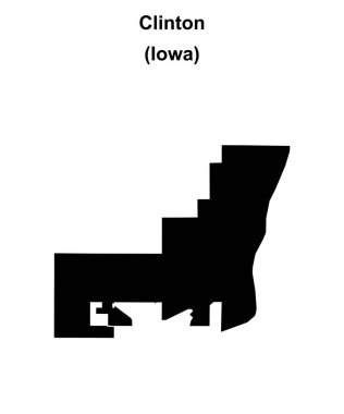 Clinton (Iowa) boş ana hat haritası