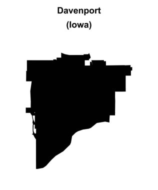 Davenport (Iowa) boş ana hat haritası