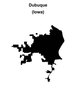 Dubuque (Iowa) boş ana hat haritası