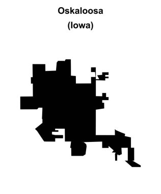 Oskaloosa (Iowa) boş dış hat haritası