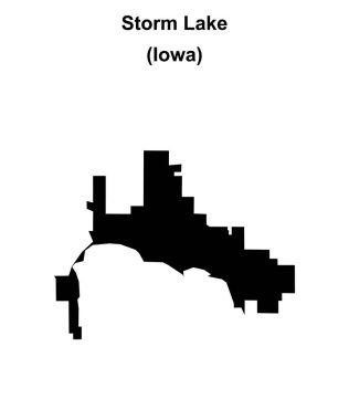 Fırtına Gölü (Iowa) boş ana hat haritası