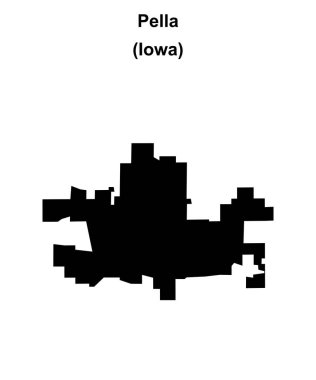 Pella (Iowa) boş ana hat haritası