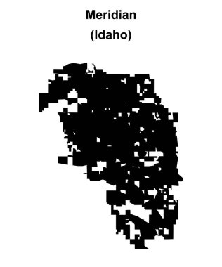 Meridyen (Idaho) boş dış hat haritası