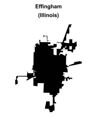 Effingham (Illinois) boş ana hat haritası