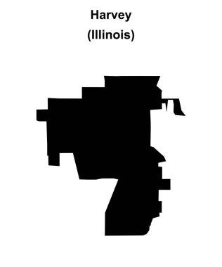 Harvey (Illinois) boş ana hat haritası