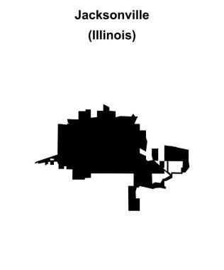 Jacksonville (Illinois) boş ana hat haritası
