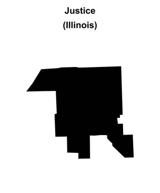 Adalet (Illinois) boş ana hat haritası