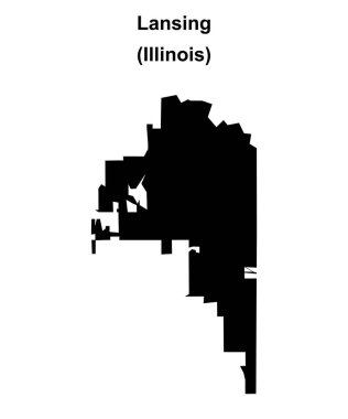 Lansing (Illinois) boş ana hat haritası