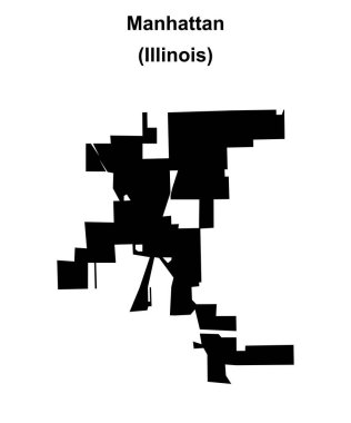 Manhattan (Illinois) boş ana hat haritası