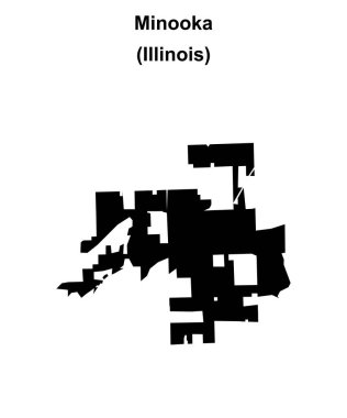Minooka (Illinois) boş ana hat haritası