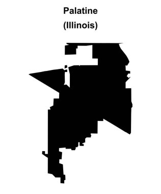 Palatine (Illinois) boş ana hat haritası