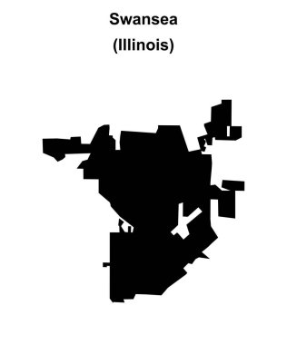 Swansea (Illinois) boş ana hat haritası